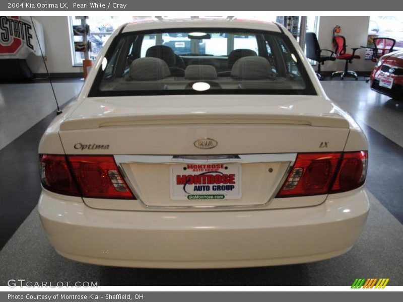 Pearl White / Gray 2004 Kia Optima LX