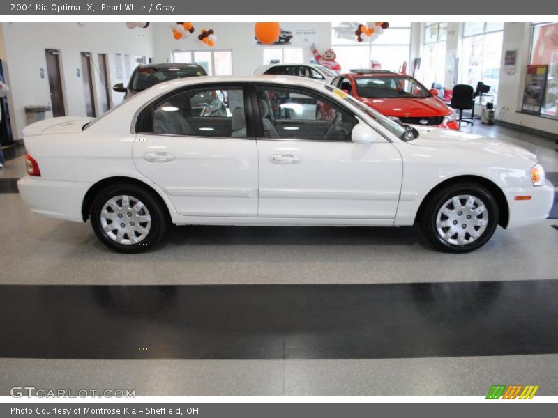 Pearl White / Gray 2004 Kia Optima LX