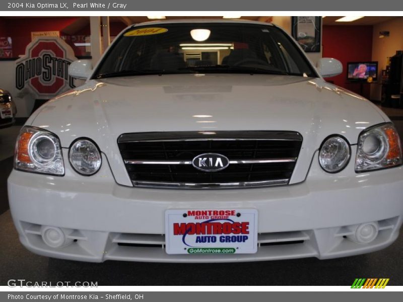 Pearl White / Gray 2004 Kia Optima LX