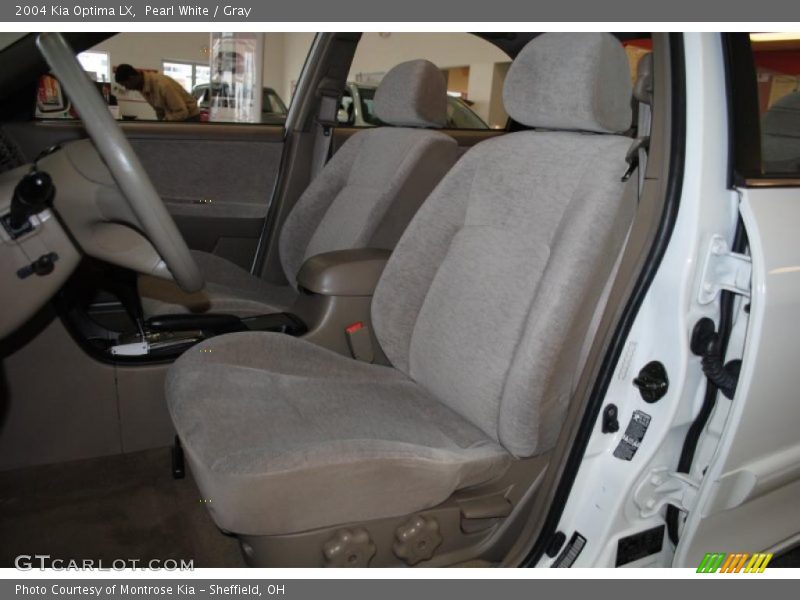 Pearl White / Gray 2004 Kia Optima LX