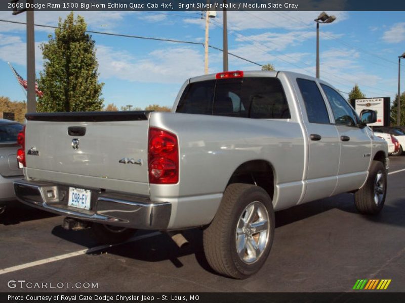 Bright Silver Metallic / Medium Slate Gray 2008 Dodge Ram 1500 Big Horn Edition Quad Cab 4x4