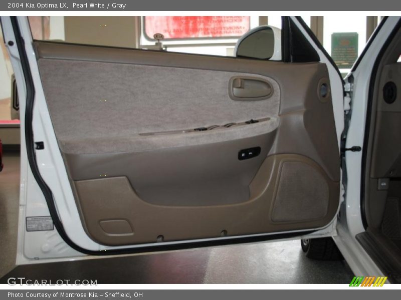 Pearl White / Gray 2004 Kia Optima LX