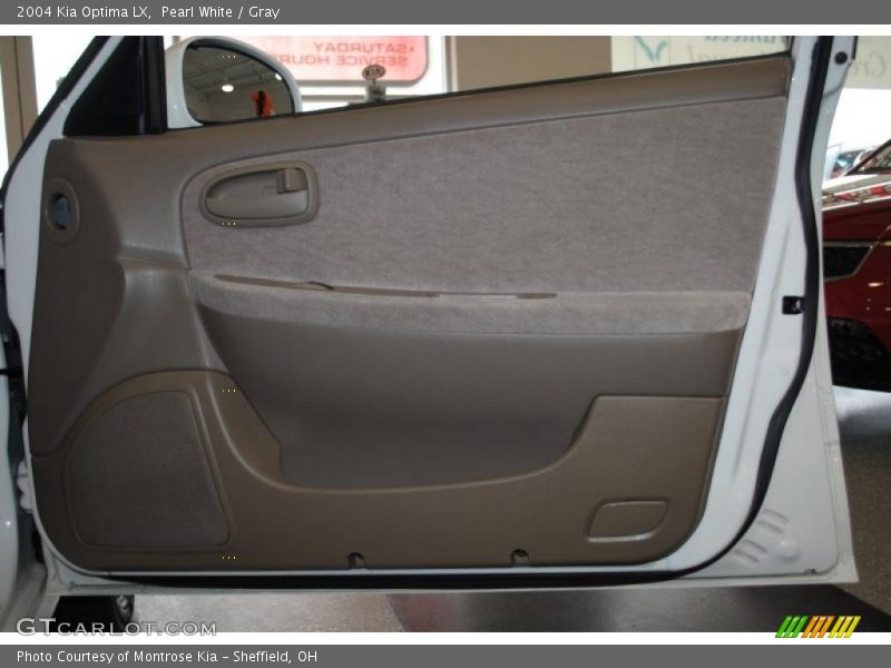 Pearl White / Gray 2004 Kia Optima LX