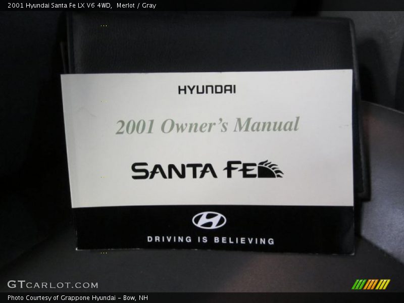 Merlot / Gray 2001 Hyundai Santa Fe LX V6 4WD