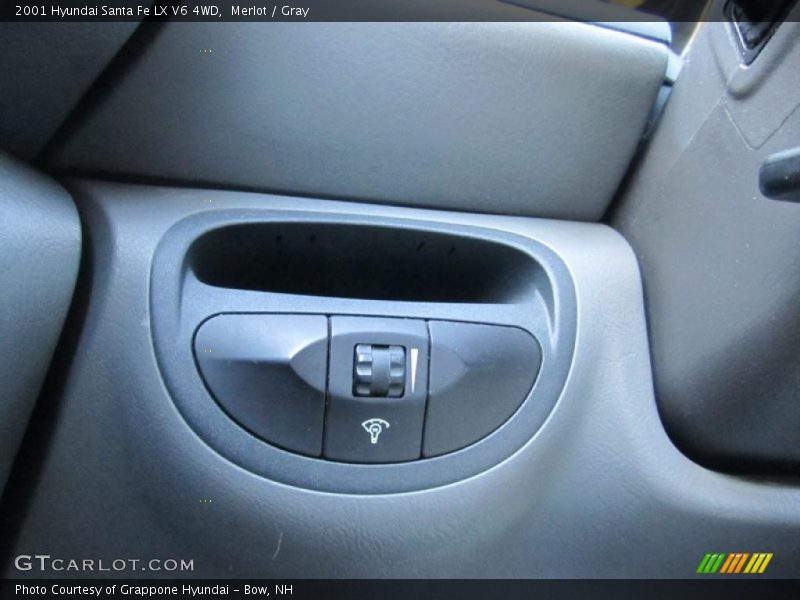 Merlot / Gray 2001 Hyundai Santa Fe LX V6 4WD