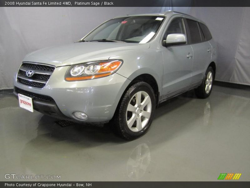 Platinum Sage / Black 2008 Hyundai Santa Fe Limited 4WD