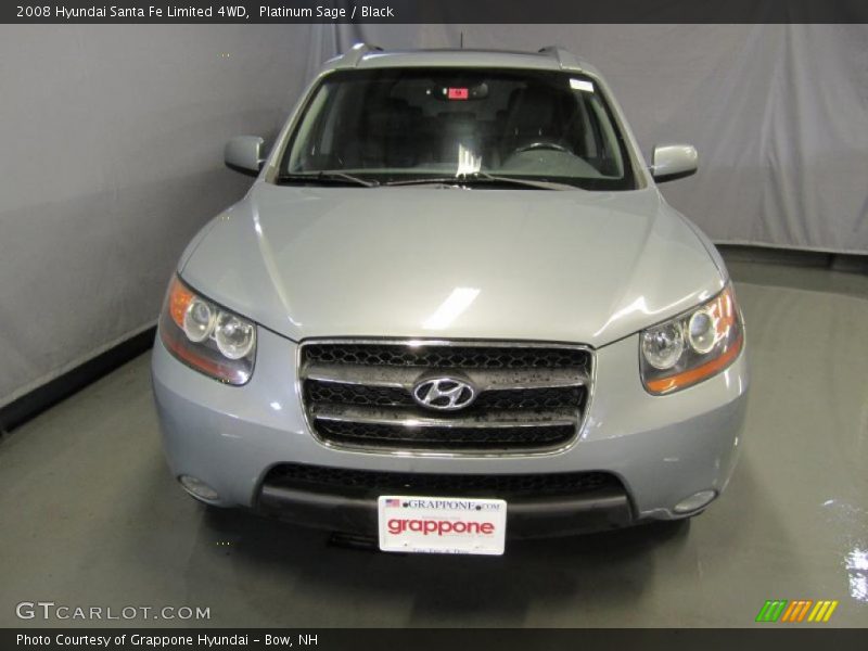 Platinum Sage / Black 2008 Hyundai Santa Fe Limited 4WD