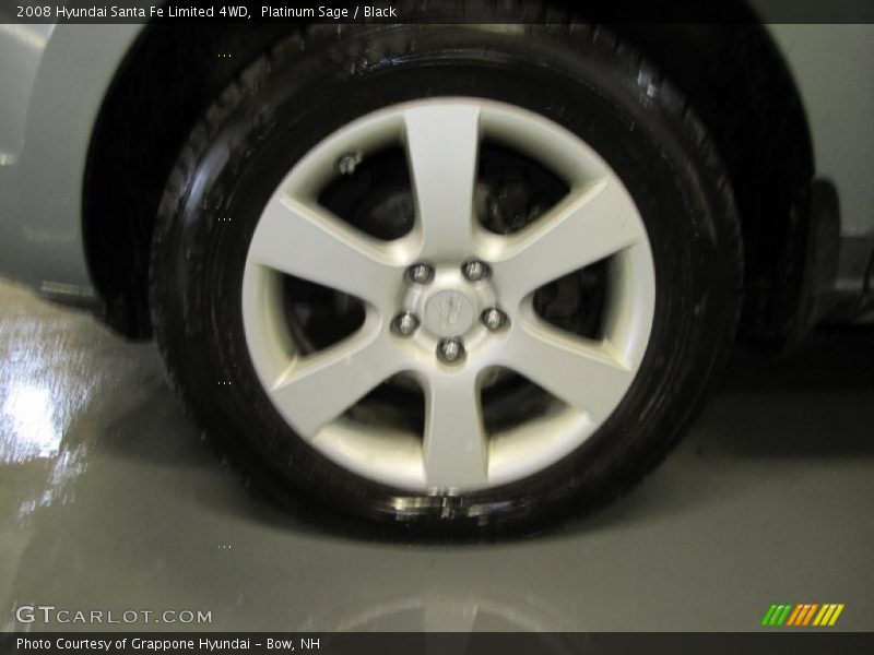 Platinum Sage / Black 2008 Hyundai Santa Fe Limited 4WD