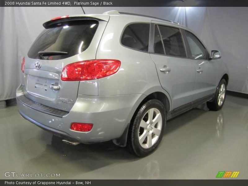 Platinum Sage / Black 2008 Hyundai Santa Fe Limited 4WD