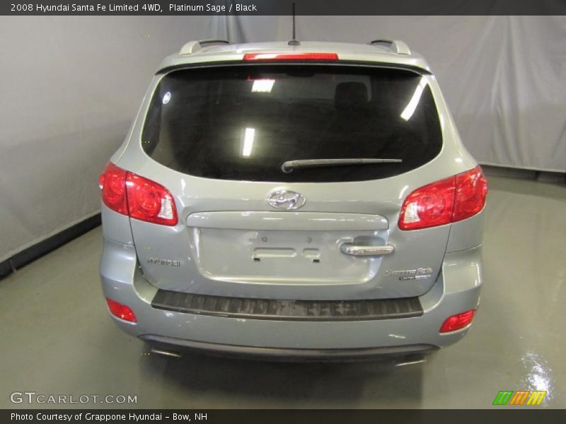 Platinum Sage / Black 2008 Hyundai Santa Fe Limited 4WD