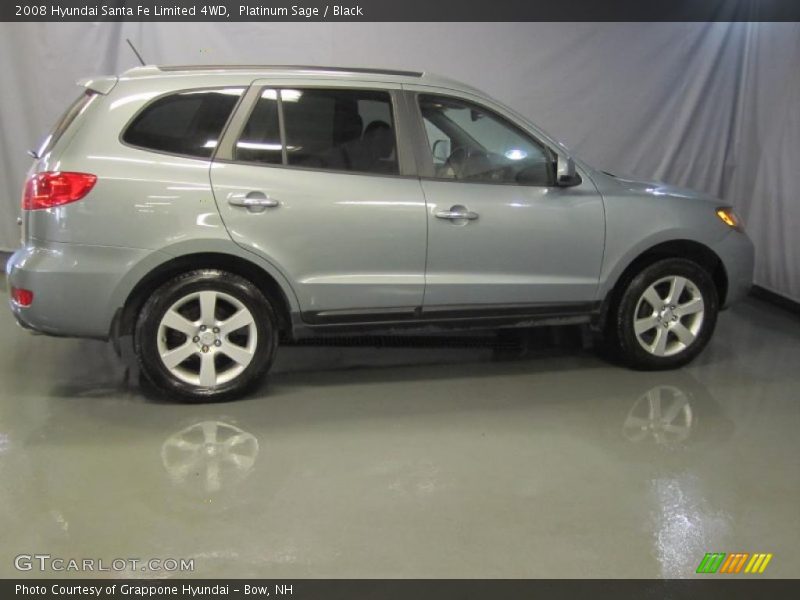 Platinum Sage / Black 2008 Hyundai Santa Fe Limited 4WD