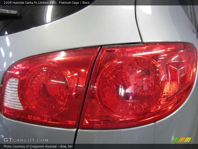 Platinum Sage / Black 2008 Hyundai Santa Fe Limited 4WD