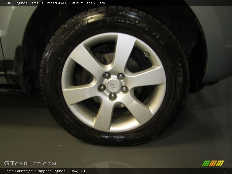 Platinum Sage / Black 2008 Hyundai Santa Fe Limited 4WD