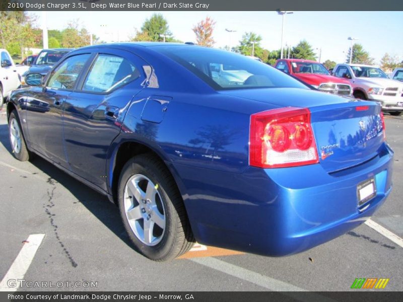 Deep Water Blue Pearl / Dark Slate Gray 2010 Dodge Charger 3.5L