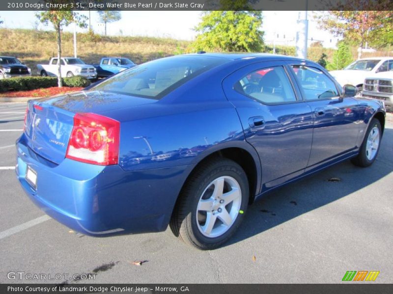Deep Water Blue Pearl / Dark Slate Gray 2010 Dodge Charger 3.5L