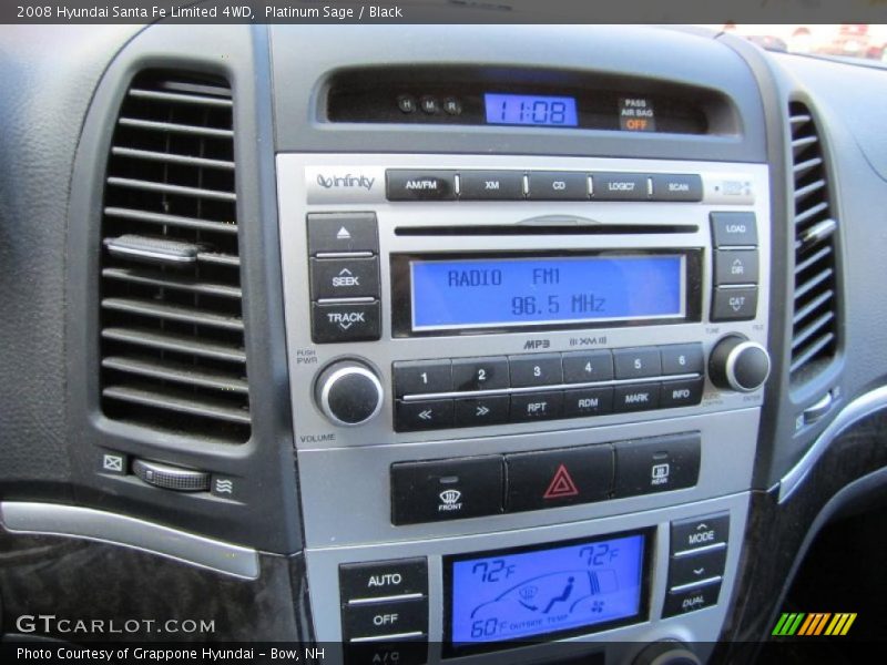 Controls of 2008 Santa Fe Limited 4WD