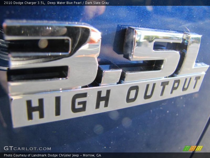 Deep Water Blue Pearl / Dark Slate Gray 2010 Dodge Charger 3.5L