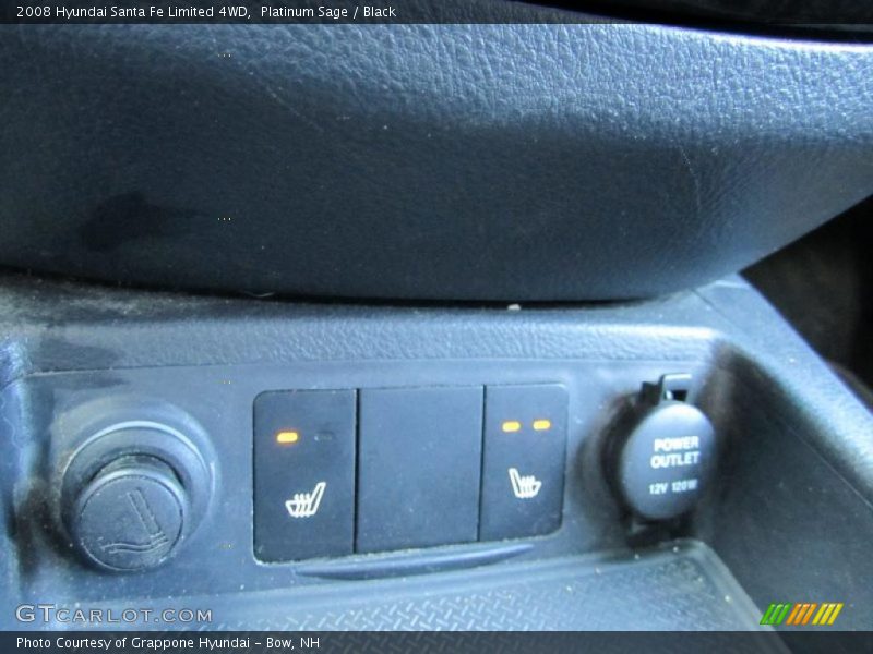Platinum Sage / Black 2008 Hyundai Santa Fe Limited 4WD