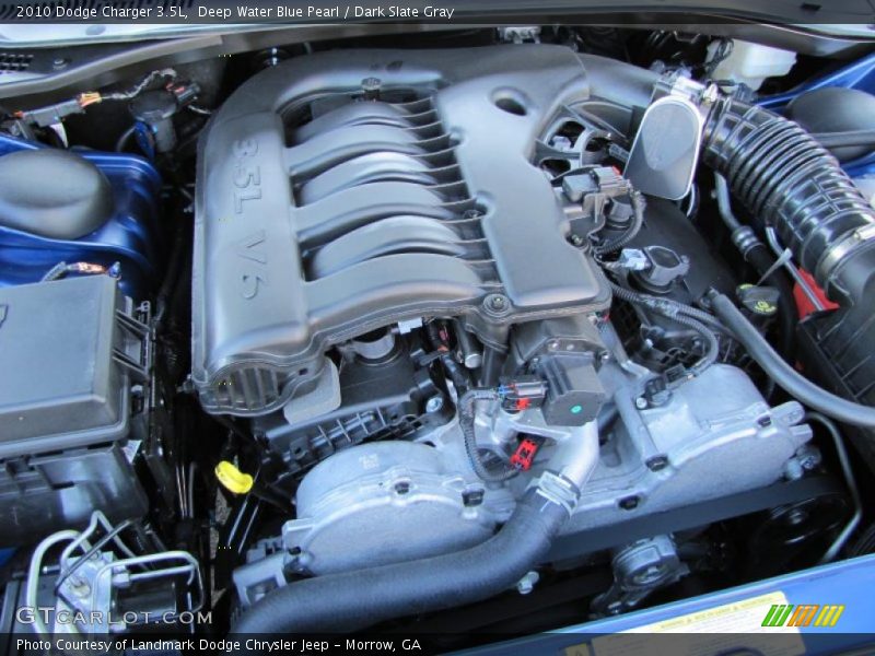 Deep Water Blue Pearl / Dark Slate Gray 2010 Dodge Charger 3.5L