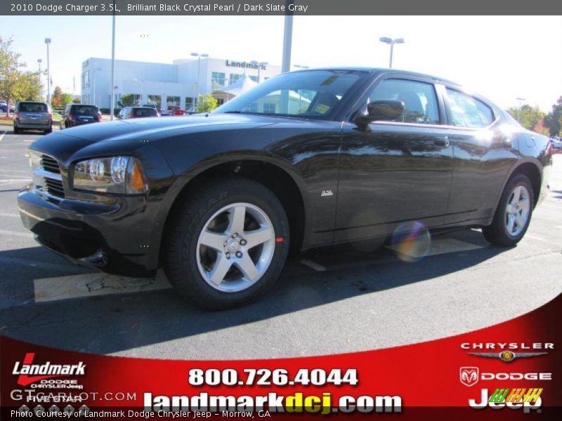 Brilliant Black Crystal Pearl / Dark Slate Gray 2010 Dodge Charger 3.5L