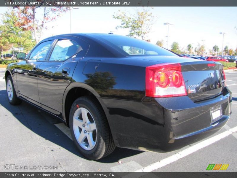 Brilliant Black Crystal Pearl / Dark Slate Gray 2010 Dodge Charger 3.5L