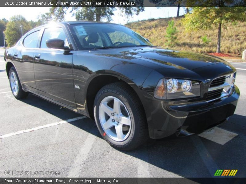 Brilliant Black Crystal Pearl / Dark Slate Gray 2010 Dodge Charger 3.5L