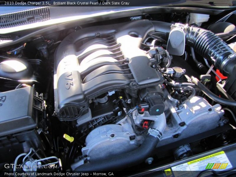 Brilliant Black Crystal Pearl / Dark Slate Gray 2010 Dodge Charger 3.5L