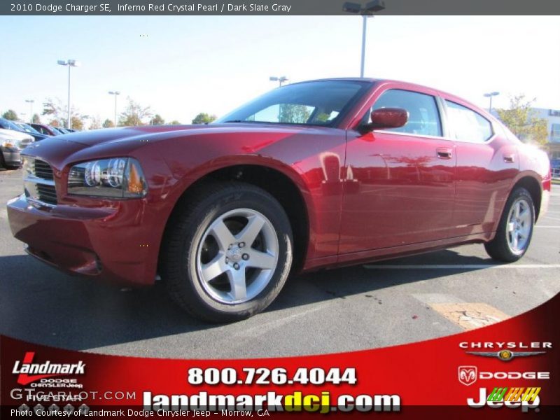 Inferno Red Crystal Pearl / Dark Slate Gray 2010 Dodge Charger SE