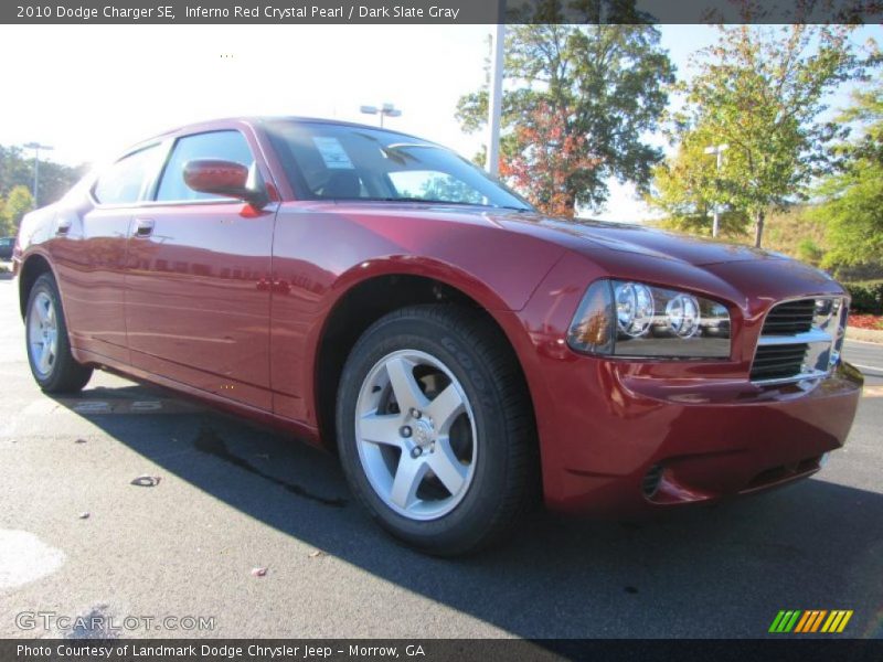 Inferno Red Crystal Pearl / Dark Slate Gray 2010 Dodge Charger SE