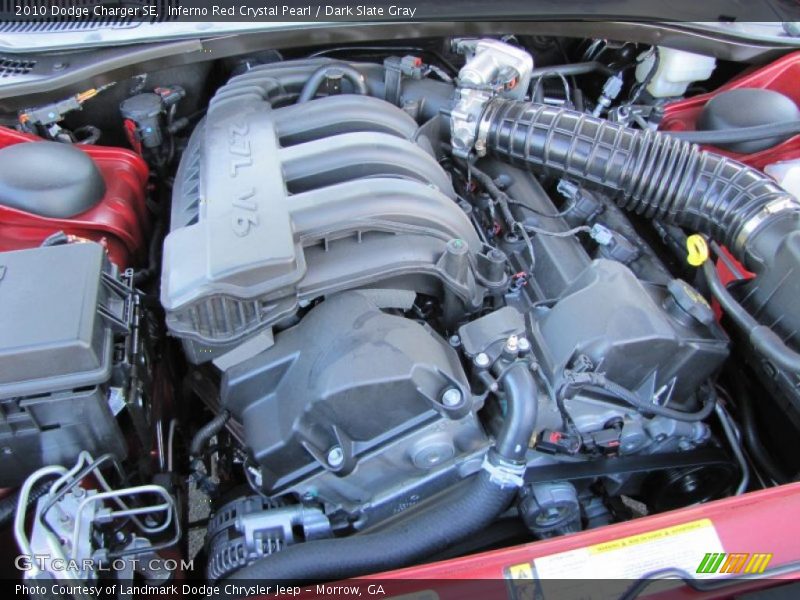 Inferno Red Crystal Pearl / Dark Slate Gray 2010 Dodge Charger SE