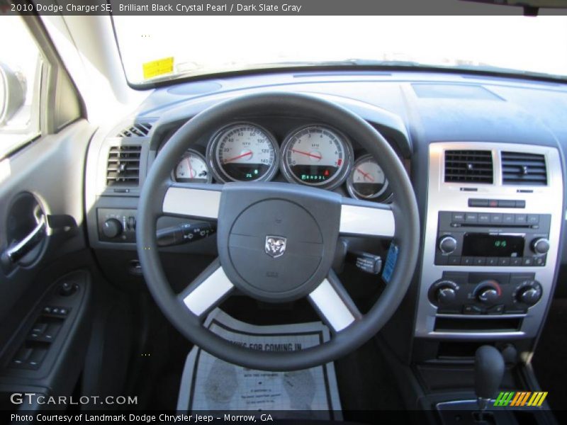 Brilliant Black Crystal Pearl / Dark Slate Gray 2010 Dodge Charger SE