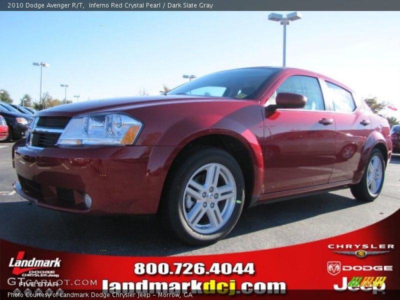 Inferno Red Crystal Pearl / Dark Slate Gray 2010 Dodge Avenger R/T