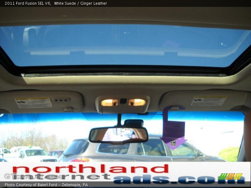 White Suede / Ginger Leather 2011 Ford Fusion SEL V6