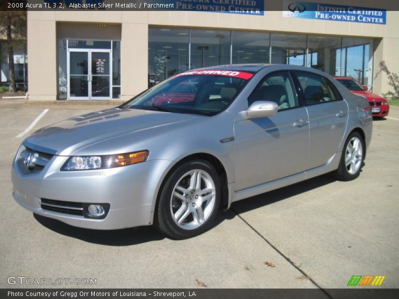 Alabaster Silver Metallic / Parchment 2008 Acura TL 3.2