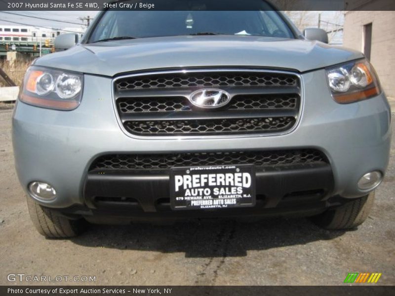 Steel Gray / Beige 2007 Hyundai Santa Fe SE 4WD