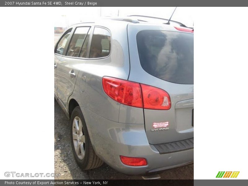 Steel Gray / Beige 2007 Hyundai Santa Fe SE 4WD