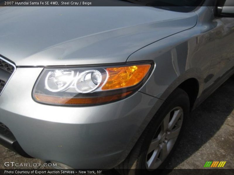 Steel Gray / Beige 2007 Hyundai Santa Fe SE 4WD