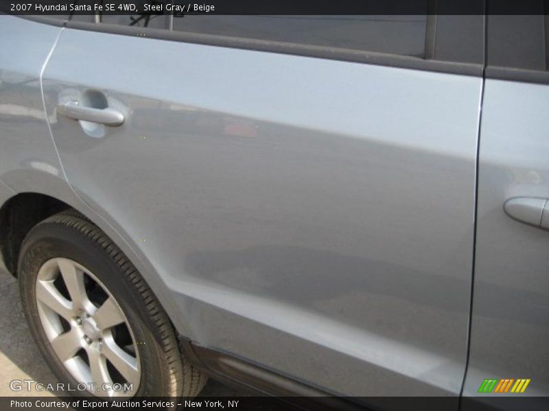 Steel Gray / Beige 2007 Hyundai Santa Fe SE 4WD