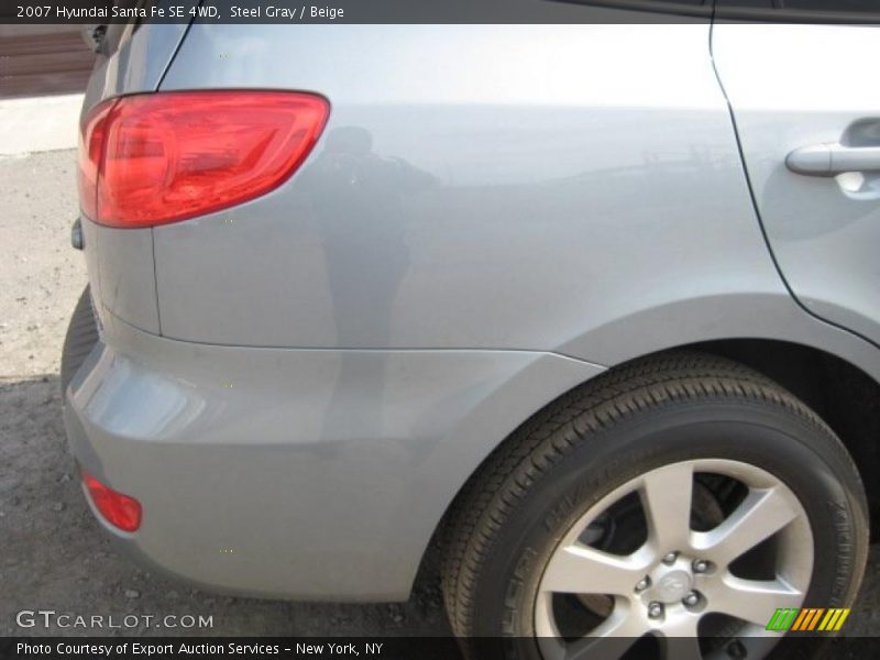 Steel Gray / Beige 2007 Hyundai Santa Fe SE 4WD