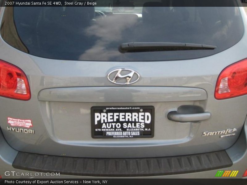 Steel Gray / Beige 2007 Hyundai Santa Fe SE 4WD