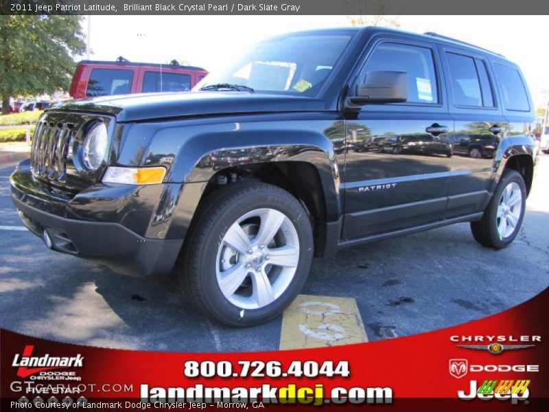 Brilliant Black Crystal Pearl / Dark Slate Gray 2011 Jeep Patriot Latitude
