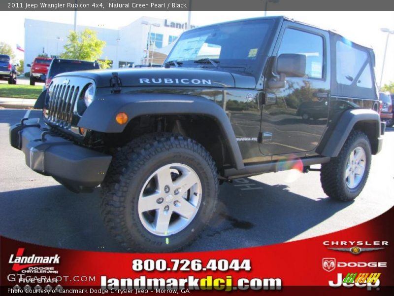 Natural Green Pearl / Black 2011 Jeep Wrangler Rubicon 4x4