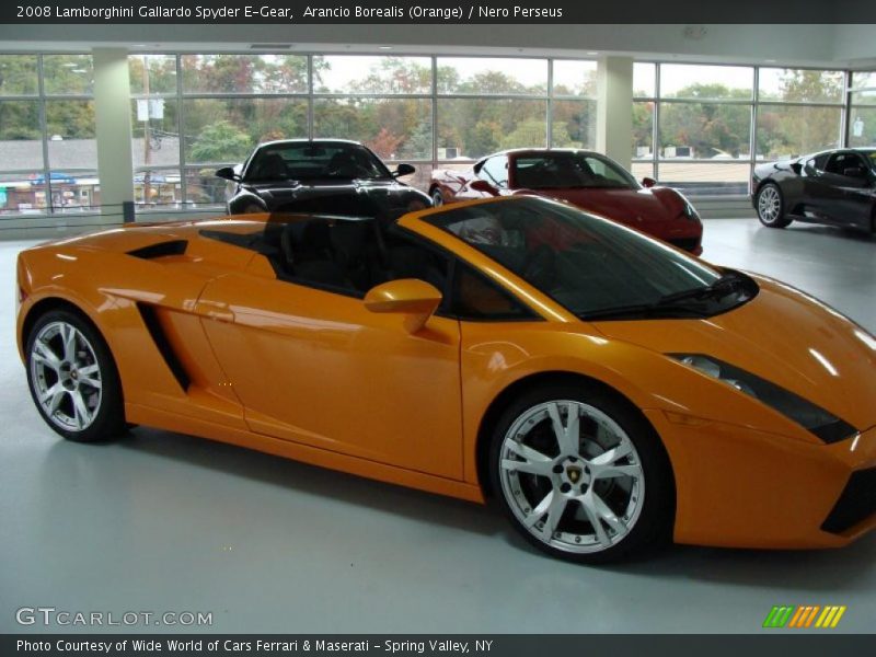 Arancio Borealis (Orange) / Nero Perseus 2008 Lamborghini Gallardo Spyder E-Gear
