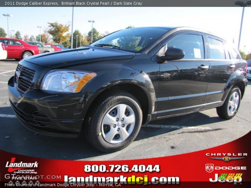 Brilliant Black Crystal Pearl / Dark Slate Gray 2011 Dodge Caliber Express