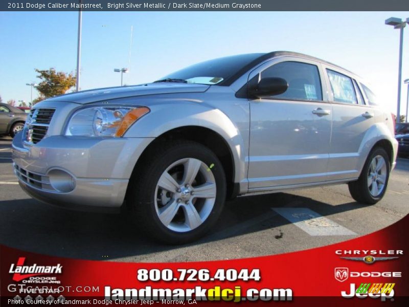 Bright Silver Metallic / Dark Slate/Medium Graystone 2011 Dodge Caliber Mainstreet