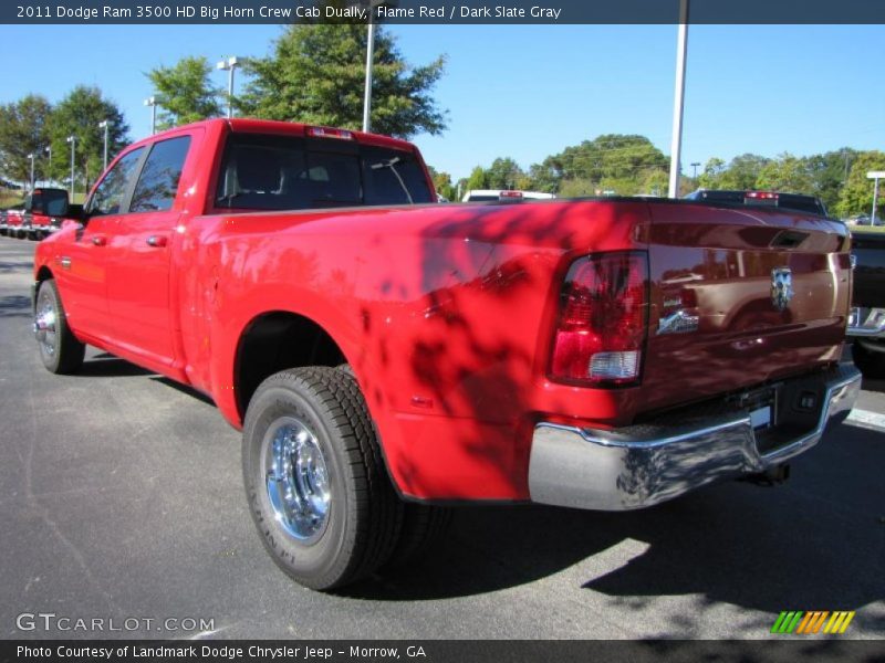 Flame Red / Dark Slate Gray 2011 Dodge Ram 3500 HD Big Horn Crew Cab Dually