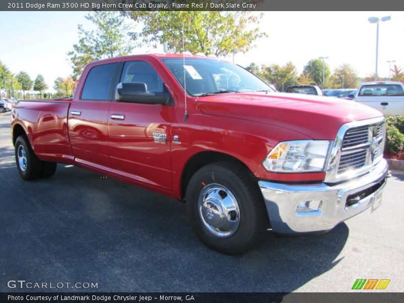 Flame Red / Dark Slate Gray 2011 Dodge Ram 3500 HD Big Horn Crew Cab Dually