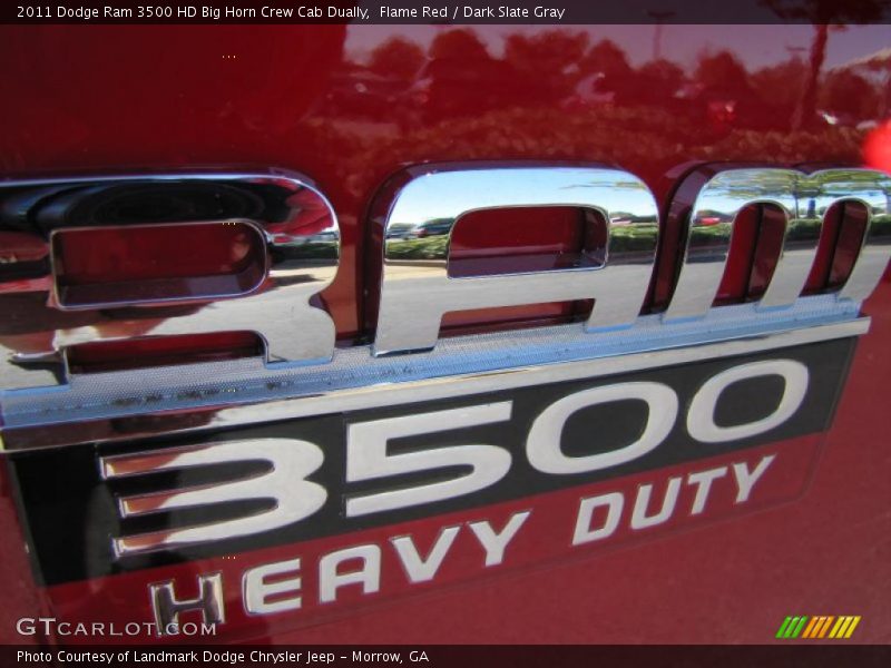 Flame Red / Dark Slate Gray 2011 Dodge Ram 3500 HD Big Horn Crew Cab Dually