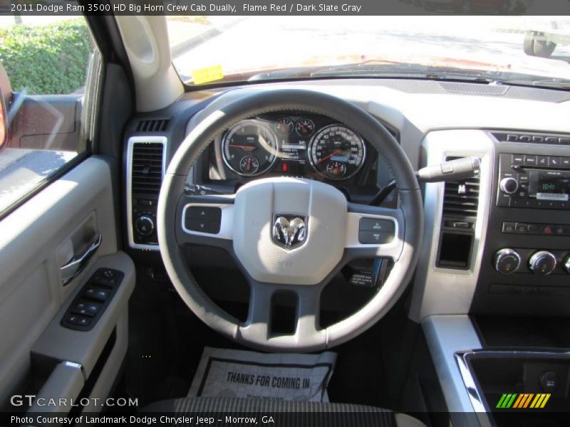 Flame Red / Dark Slate Gray 2011 Dodge Ram 3500 HD Big Horn Crew Cab Dually