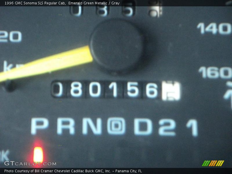 Emerald Green Metallic / Gray 1996 GMC Sonoma SLS Regular Cab